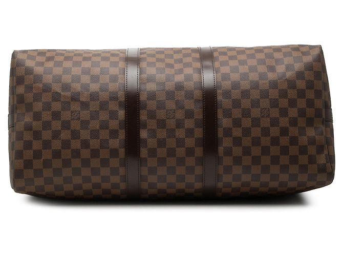 Bolso de viaje Louis Vuitton Damier Ebene Keepall Bandouliere 55 Marrón Castaño - vista 3