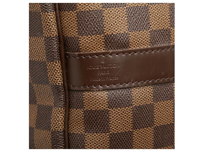 Bolso de viaje Louis Vuitton Damier Ebene Keepall Bandouliere 55 Marrón Castaño - vista 5