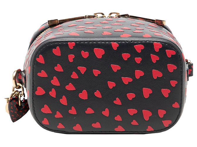 Beauty case Lady Dior Vanity Case in Micro Lambskin blu con stampa a cuore - vista 3