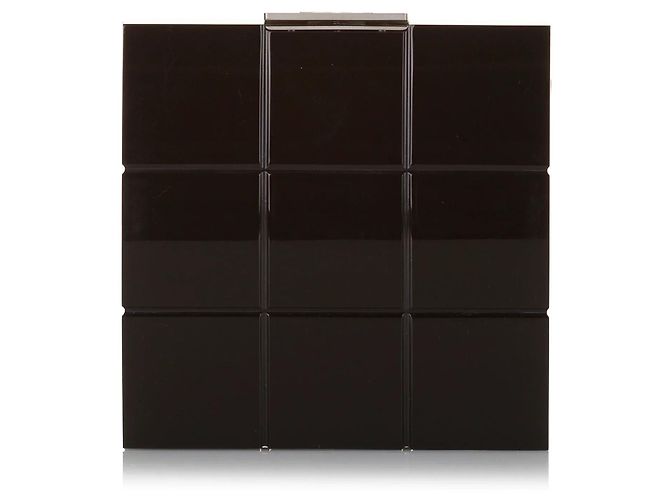 Clutch Chanel Choco Bar in Lucite Perspex nero - vista 3