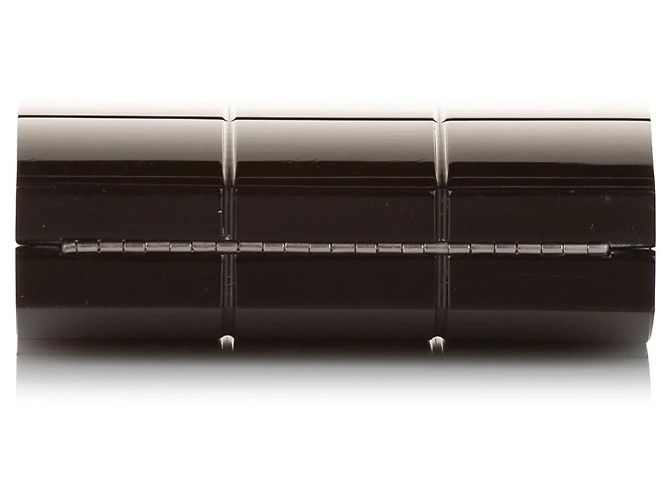 Clutch Chanel Choco Bar in Lucite Perspex nero - vista 4