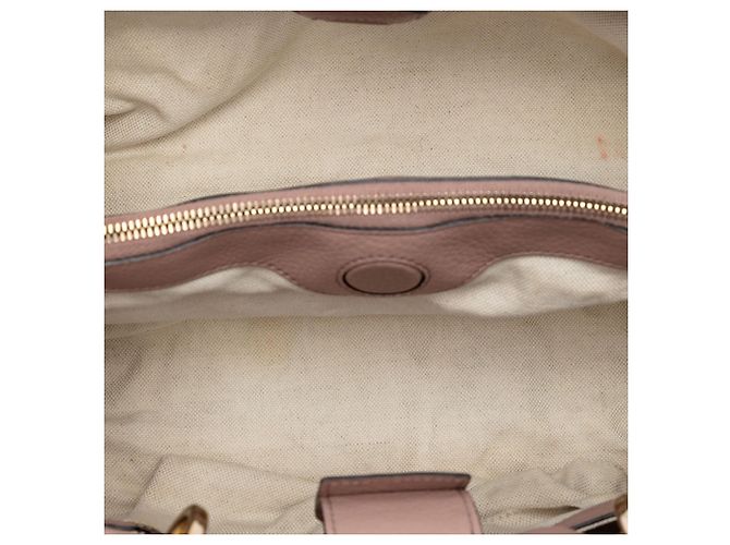 Borsa Gucci Bamboo Shopper Medium in pelle di vitello rosa - vista 4