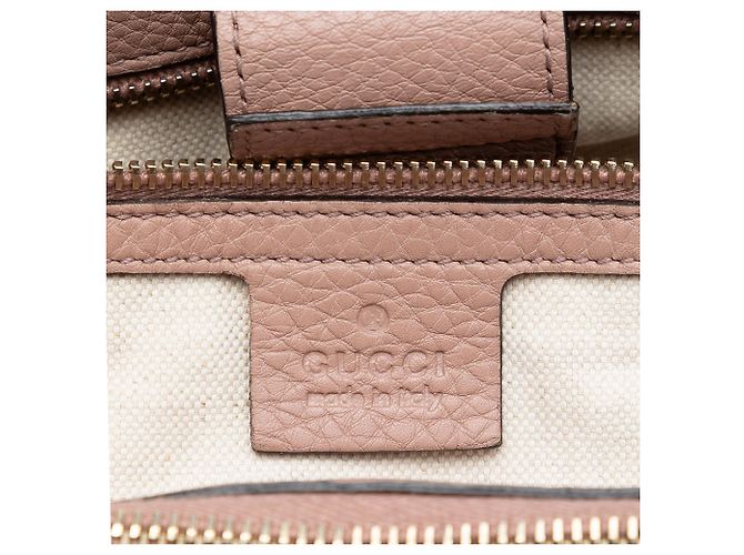 Borsa Gucci Bamboo Shopper Medium in pelle di vitello rosa - vista 5