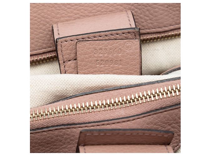 Borsa Gucci Bamboo Shopper Medium in pelle di vitello rosa - vista 6