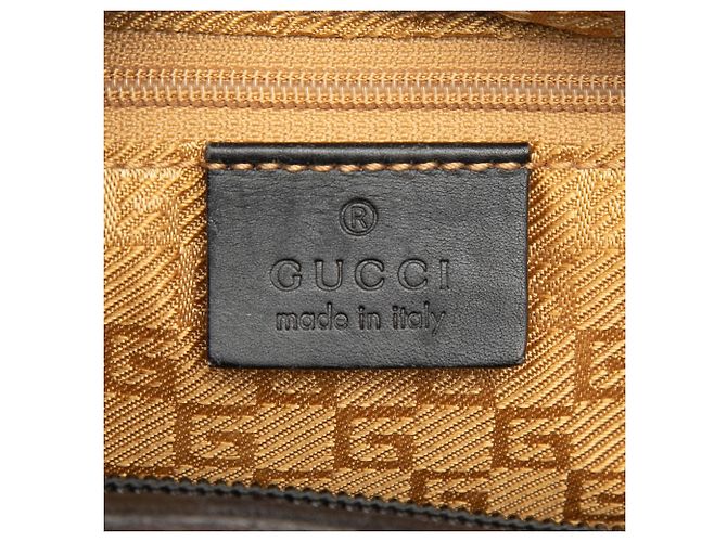 Bamboo Borsa Gucci in scamosciato marrone con manico in bambù - vista 5