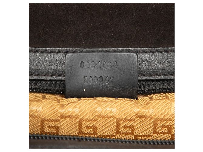 Bamboo Borsa Gucci in scamosciato marrone con manico in bambù - vista 6