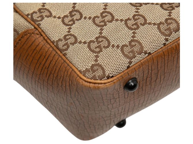Borsa Tote Gucci GG Canvas Bamboo Beige - vista 7