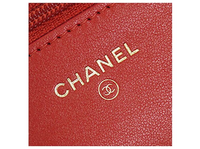 Wallet On Chain Portafoglio con tracolla Chanel Reissue 2.55 in tweed trapuntato rosso - vista 6