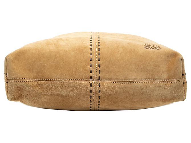Borsa a tracolla Anagram LOEWE in camoscio marrone - vista 3