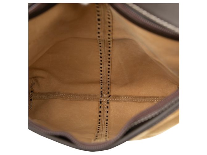 Borsa a tracolla Anagram LOEWE in camoscio marrone - vista 4
