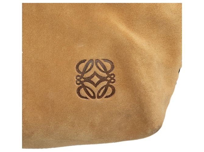 Borsa a tracolla Anagram LOEWE in camoscio marrone - vista 5