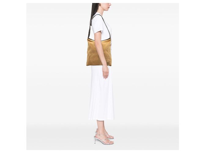 Borsa a tracolla Anagram LOEWE in camoscio marrone - vista 7