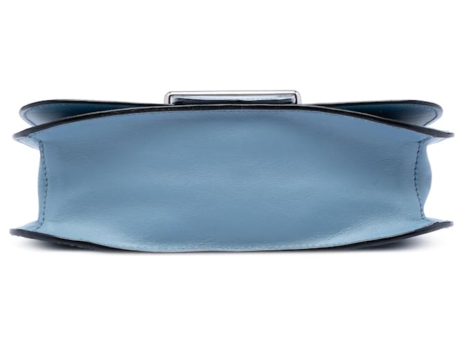 Mini borsa a tracolla Sidonie Saffiano blu Prada - vista 3
