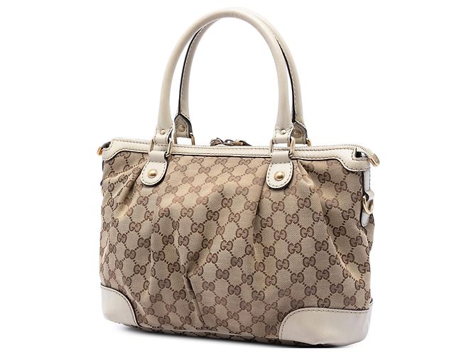 Borsa Gucci GG Canvas Sukey Beige - vista 2