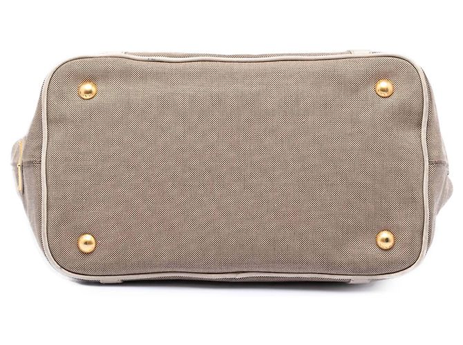 Brauner Prada Canapa Canvas Logo Satchel - Ansicht 3