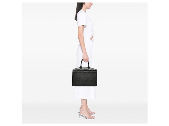 Borsa Louis Vuitton Epi Riviera nera Nero - vista 9