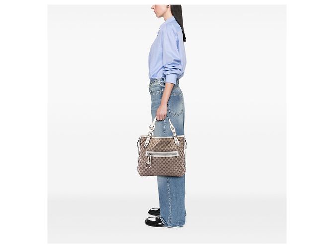Tote Gucci GG Canvas Icon Bit Zip Branco - vista 6