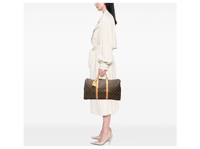 Borsa da viaggio Louis Vuitton Monogram Keepall Bandouliere 50 Marrone - vista 7
