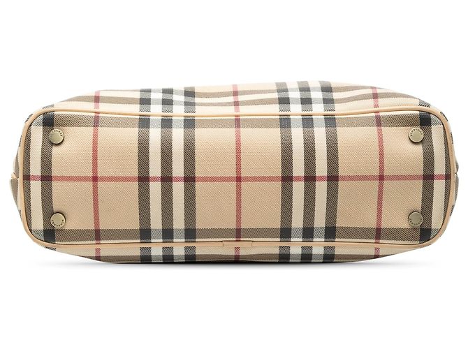 Borsa a mano Burberry House Check Canvas Beige - vista 3