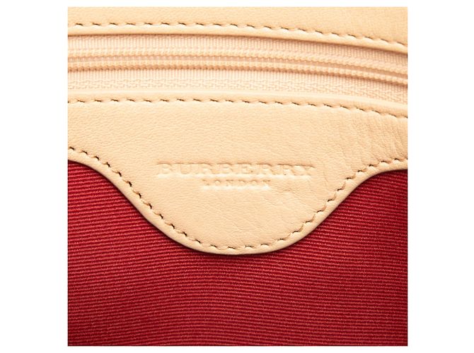 Borsa a mano Burberry House Check Canvas Beige - vista 5