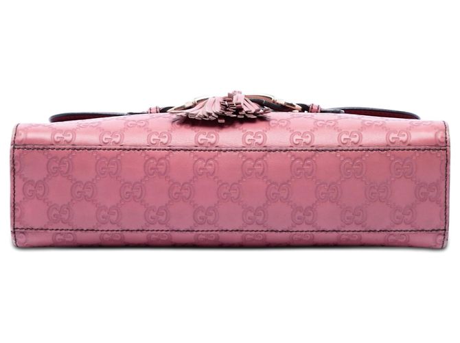 Borsa a tracolla Gucci Emily Medium Guccissima Rosa - vista 3