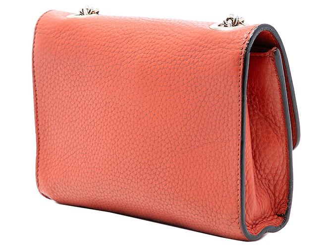Borsa a tracolla Gucci Small Leather Miss Bamboo Arancione - vista 2