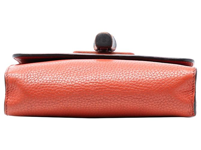Borsa a tracolla Gucci Small Leather Miss Bamboo Arancione - vista 3