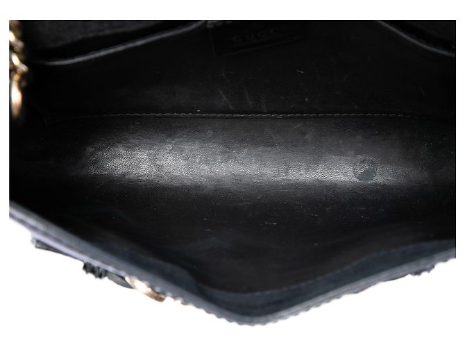 Mini borsa a tracolla Emily in vernice nera Gucci Nero - vista 4