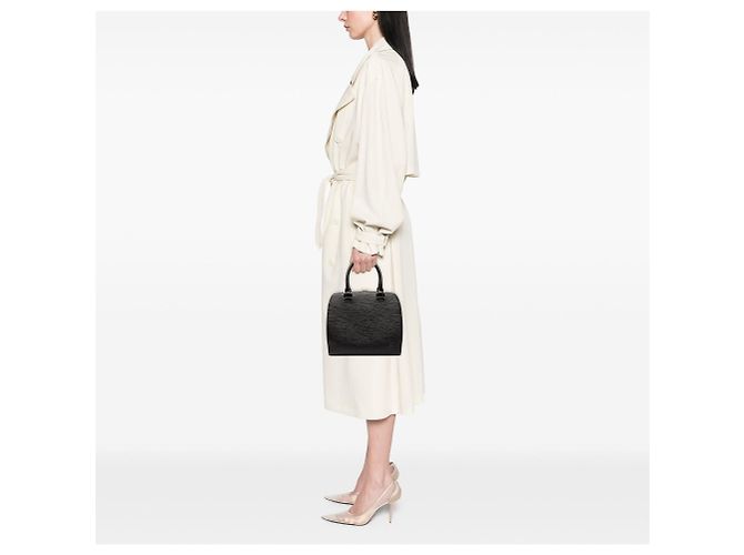 Borsa Louis Vuitton Epi Pont-Neuf PM Nera Nero - vista 8