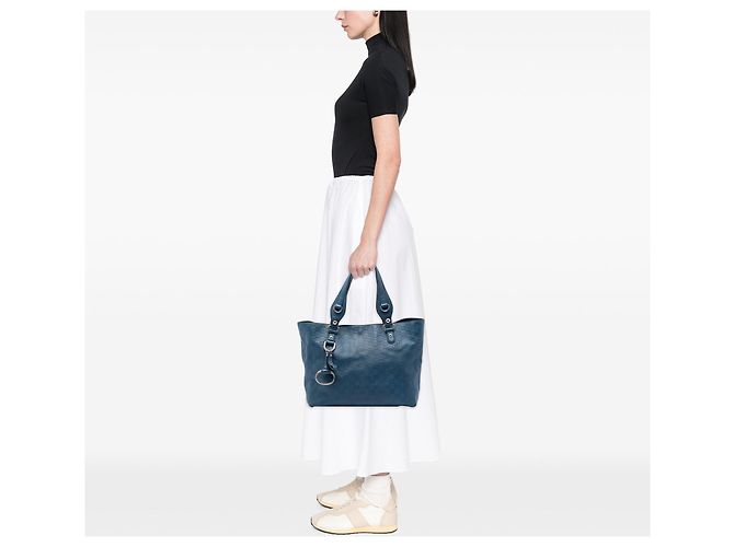 Tote Blue Gucci Guccissima Icon Bit - vista 5