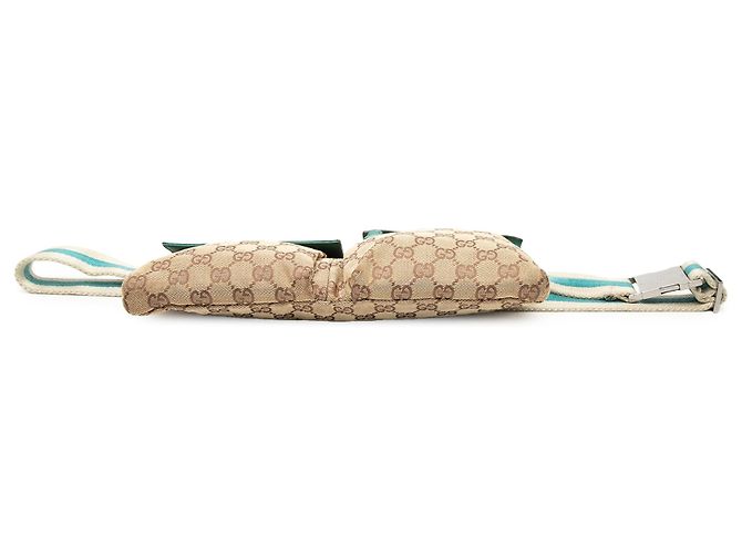 Borsa a tracolla Gucci GG Canvas Web beige - vista 3
