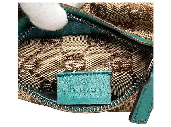 Borsa a tracolla Gucci GG Canvas Web beige - vista 5