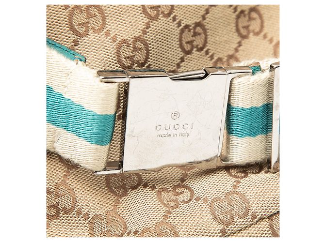 Borsa a tracolla Gucci GG Canvas Web beige - vista 7