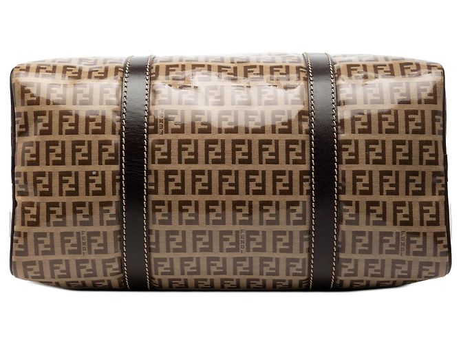 Borsa Boston Fendi Zucchino Crystal marrone - vista 3