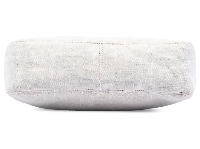 Borsa a tracolla Fendi Zucca Canvas bianca Bianco - vista 3