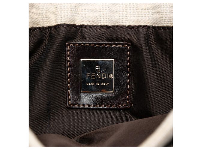Borsa a tracolla Fendi Zucca Canvas bianca Bianco - vista 5