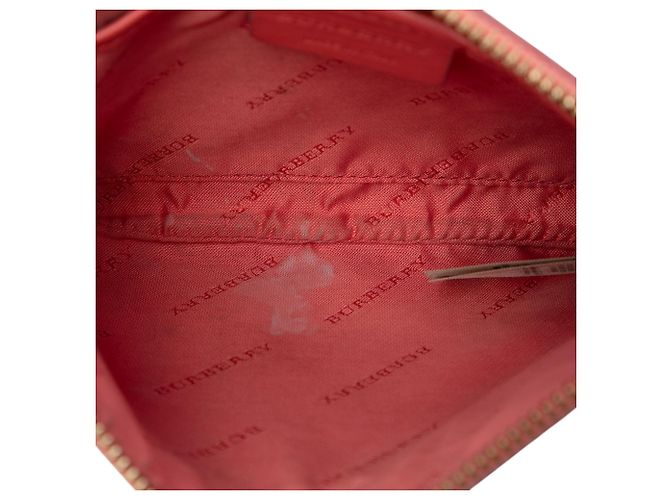 Clutch Burberry Haymarket Check Peyton in nylon beige - vista 4