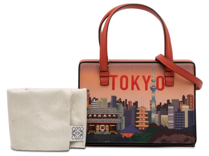 Borsa a mano LOEWE Small Leather Tokyo Postal Satchel Arancione - vista 8