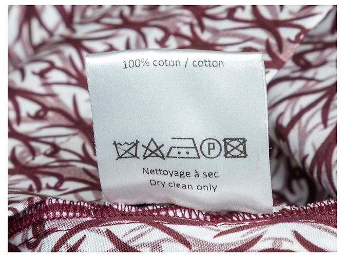Alaïa Blusa de lazo estampada en burdeos y blanco Alaia Talla IT 40 Roja - vista 7