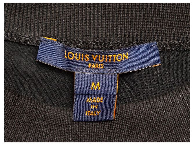 Crewneck-Sweatshirt mit Louis Vuitton Logo Schwarz & Gold Größe US M - Ansicht 5