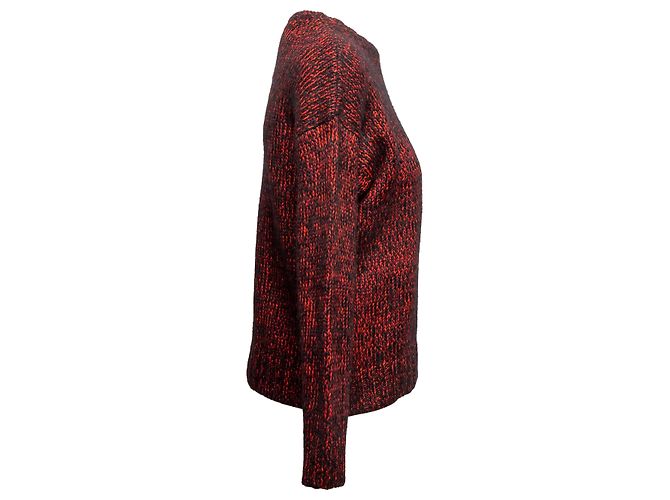 Roter und schwarzer Miu Miu Strickpullover aus Virgin Wool & Mohair Melange Größe IT 36 - Ansicht 3