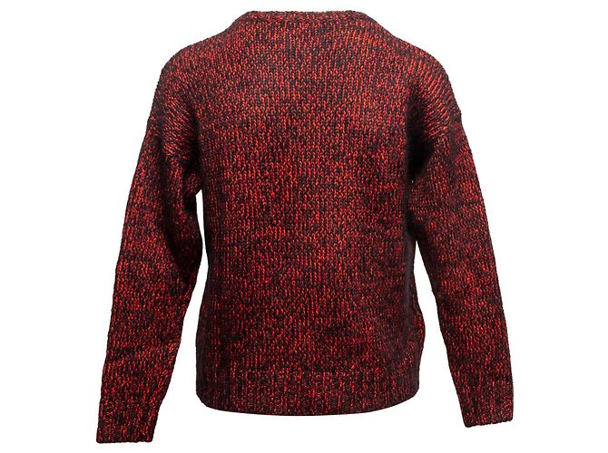 Roter und schwarzer Miu Miu Strickpullover aus Virgin Wool & Mohair Melange Größe IT 36 - Ansicht 4