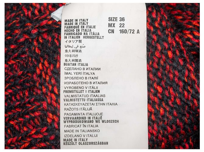 Roter und schwarzer Miu Miu Strickpullover aus Virgin Wool & Mohair Melange Größe IT 36 - Ansicht 6