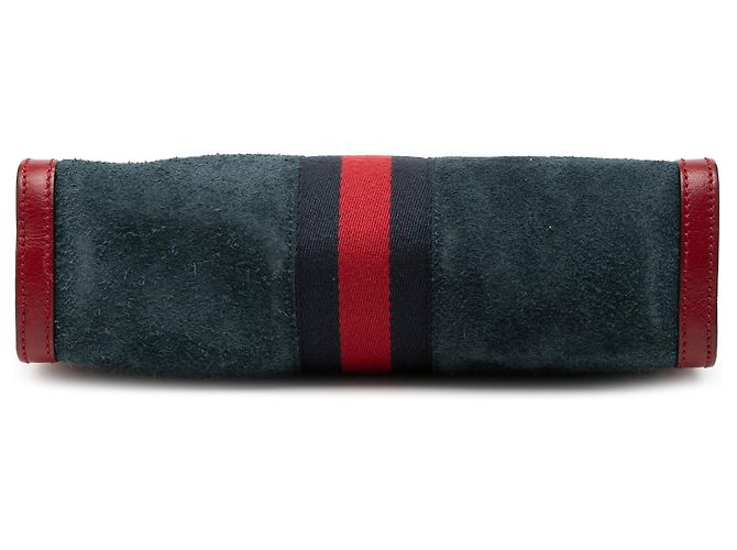 Borsa a tracolla Gucci Small Suede Web Ophidia Chain Blu - vista 3