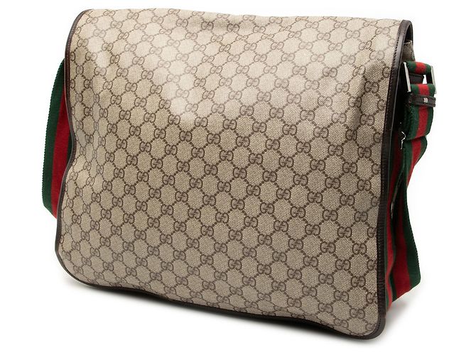 Borsa a tracolla Gucci GG Supreme Tan Cammello - vista 2