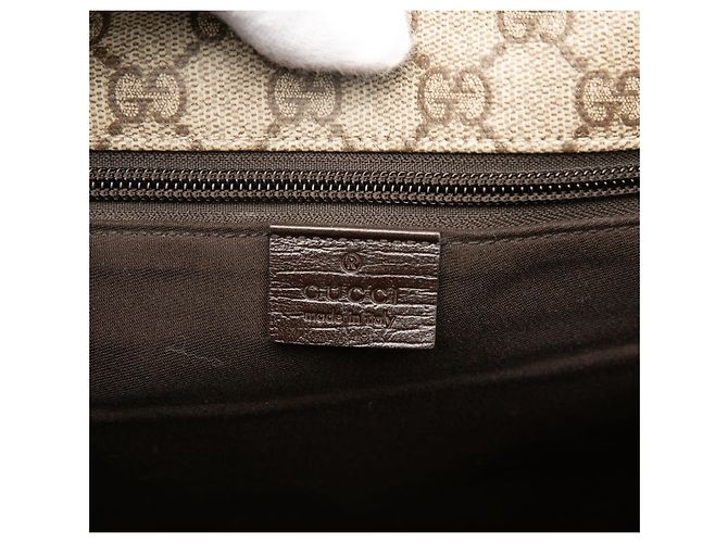 Borsa a tracolla Gucci GG Supreme Tan Cammello - vista 5