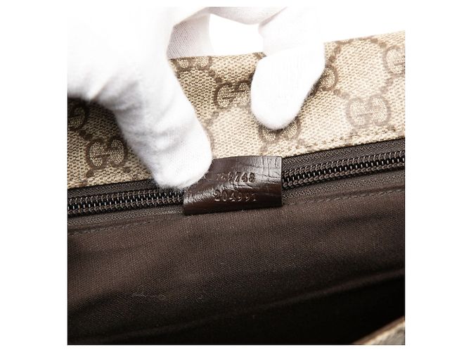Borsa a tracolla Gucci GG Supreme Tan Cammello - vista 6