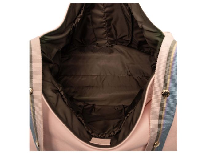 Borsa cambio Gucci Guccissima Web Flap rosa - vista 4