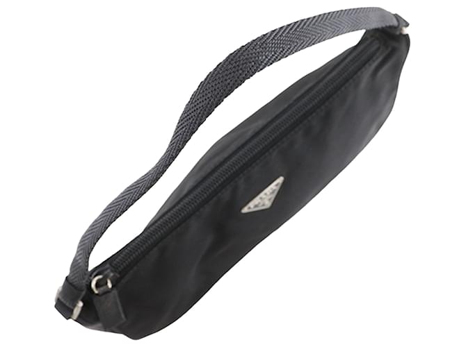 Borsa a tracolla Prada Tessuto nera Nero - vista 4