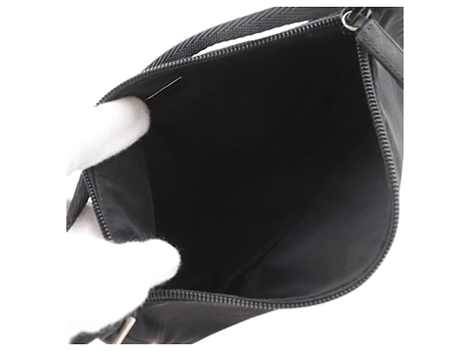 Borsa a tracolla Prada Tessuto nera Nero - vista 5